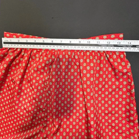 Vintage The Villager Red Floral Button Up Shirt & Skirt Set Sz 12 Union Made USA - Picture 8 of 8